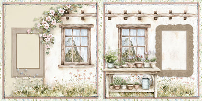 Spring Garden - Set of 5 Double Page Scrapbook Layouts - 25-1030