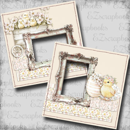 Sweet Easter Chick - EZ Digital Scrapbook Pages - INSTANT DOWNLOAD