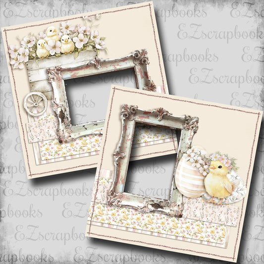 Sweet Easter Chick - EZ Digital Scrapbook Pages - INSTANT DOWNLOAD