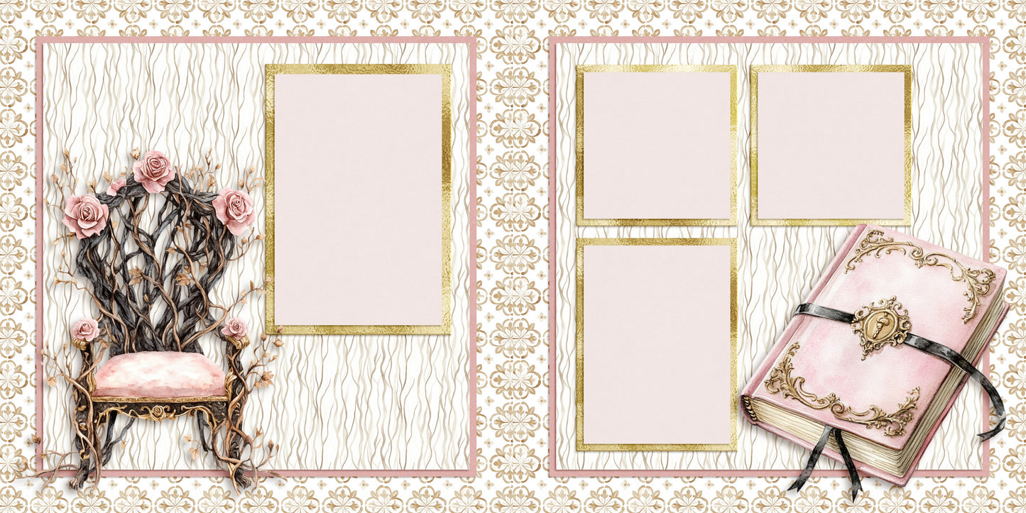 Enchanted Dream - Set of 5 Double Page Scrapbook Layouts - 25-1090