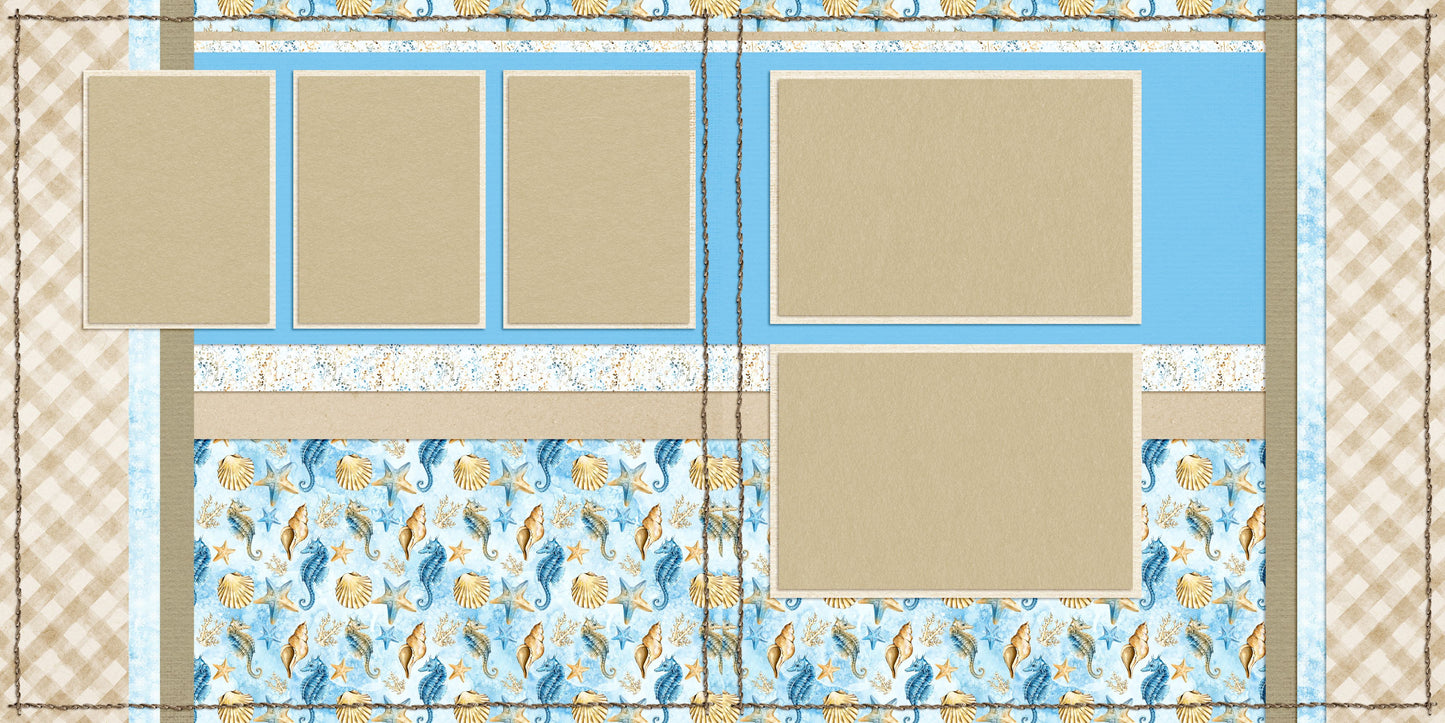 Beachy Dreams - Scrapbook Layout - 25-678