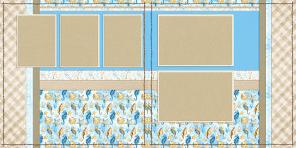 Beachy Dreams - Scrapbook Layout - 25-678
