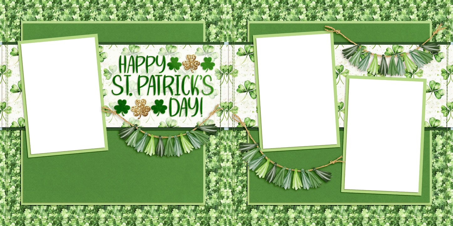 Happy St Patrick's Day - EZ Digital Scrapbook Pages - INSTANT DOWNLOAD