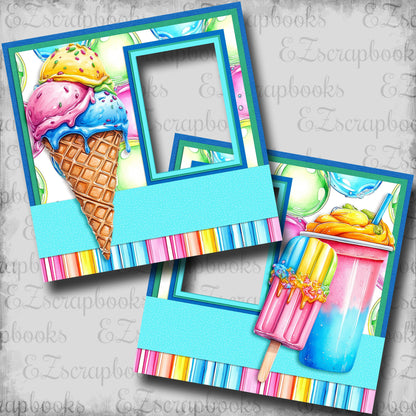 Cold Sweet Treats - EZ Digital Scrapbook Pages - INSTANT DOWNLOAD