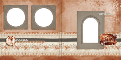 Time is a Treasure EZ Quick Pages -  Digital Bundle - 10 Digital Scrapbook Pages - INSTANT DOWNLOAD