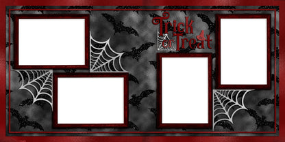 Red & Black Halloween EZ Quick Pages -  Digital Bundle - 10 Digital Scrapbook Pages - INSTANT DOWNLOAD