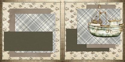 Cute Fisherman NPM - Set of 5 Double Page Scrapbook Layouts - 25-1019