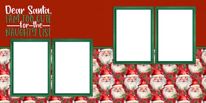 Too Cute for the Naughty List - EZ Digital Scrapbook Pages - INSTANT DOWNLOAD
