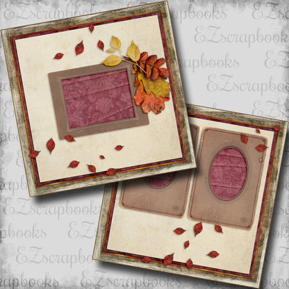 Falling Leaves Masculine  - Scrapbook Layout - 25-874