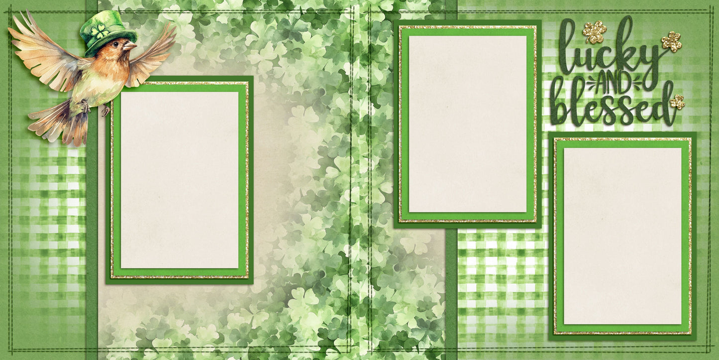 Lucky Cottage - Set of 5 Double Page Scrapbook Layouts - 25-1026