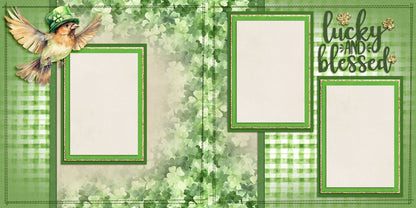 Lucky Cottage - Set of 5 Double Page Scrapbook Layouts - 25-1026