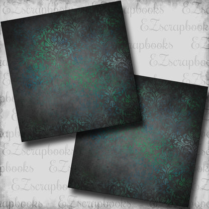 Grunge Damask Teal NPM - 23-021