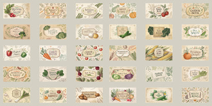 Garden Vegetables Phrases - Clip Art Sheets CAS - 25-294