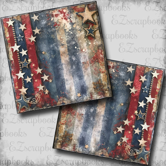 Patriotic Grunge Stars & Stripes NPM - 24-533