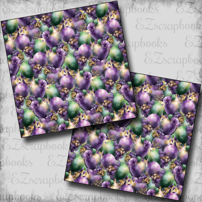 Mardi Gras Mix Double Paper Set of 5 Designs - 1900