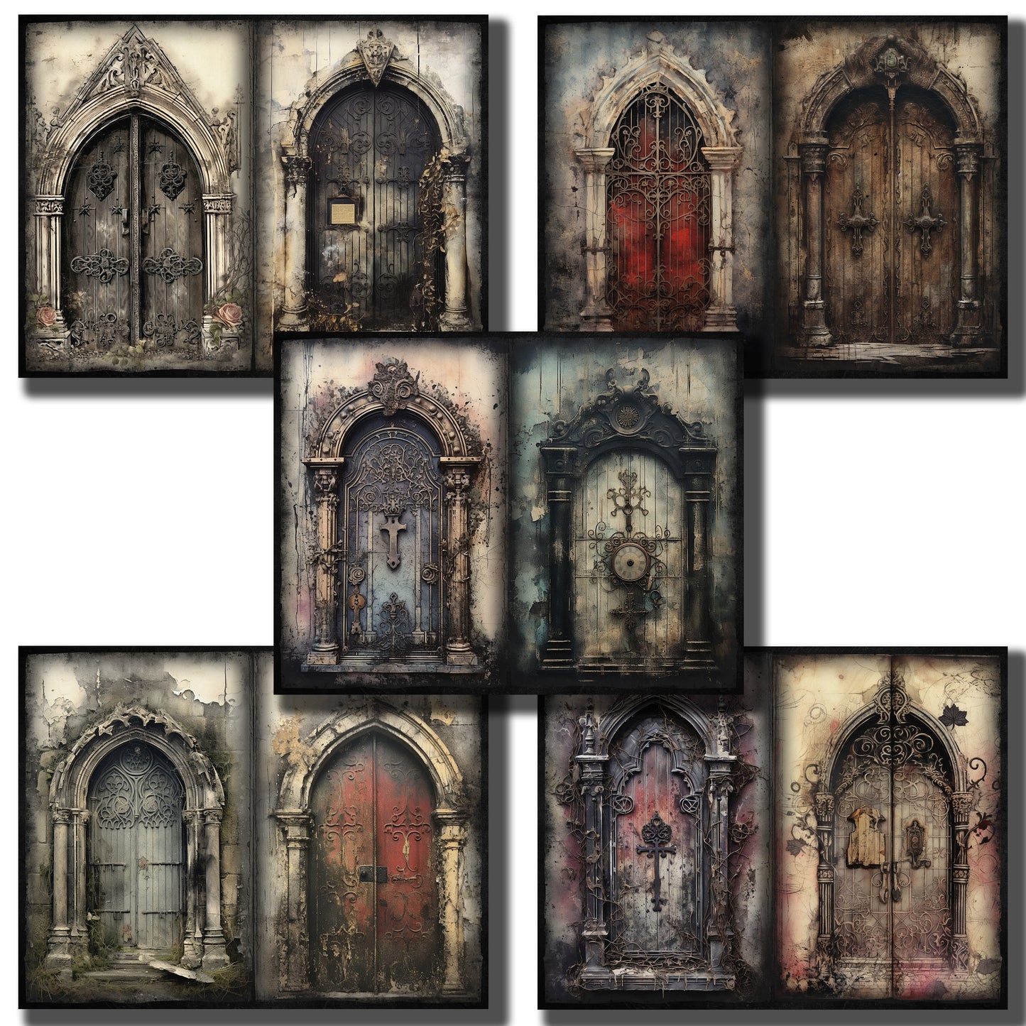 Gothic Doors Journal Pages - 23-7262