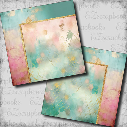 Pink Teal Gold Splash NPM - 24-395