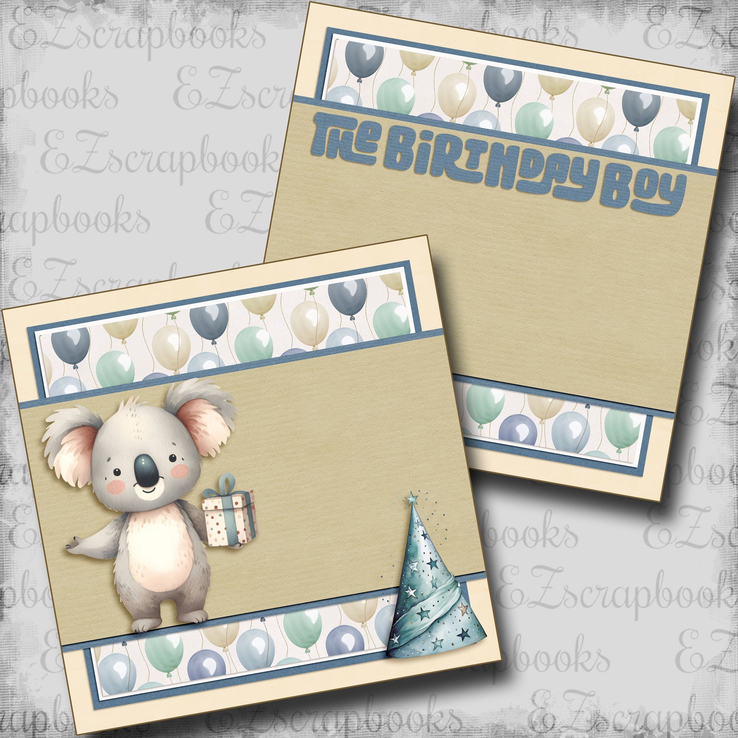 The Birthday Boy Koala NPM - Scrapbook Layout - 25-621