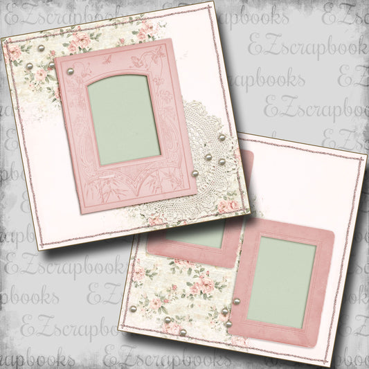 Floral & Lace - Scrapbook Layout - 25-560