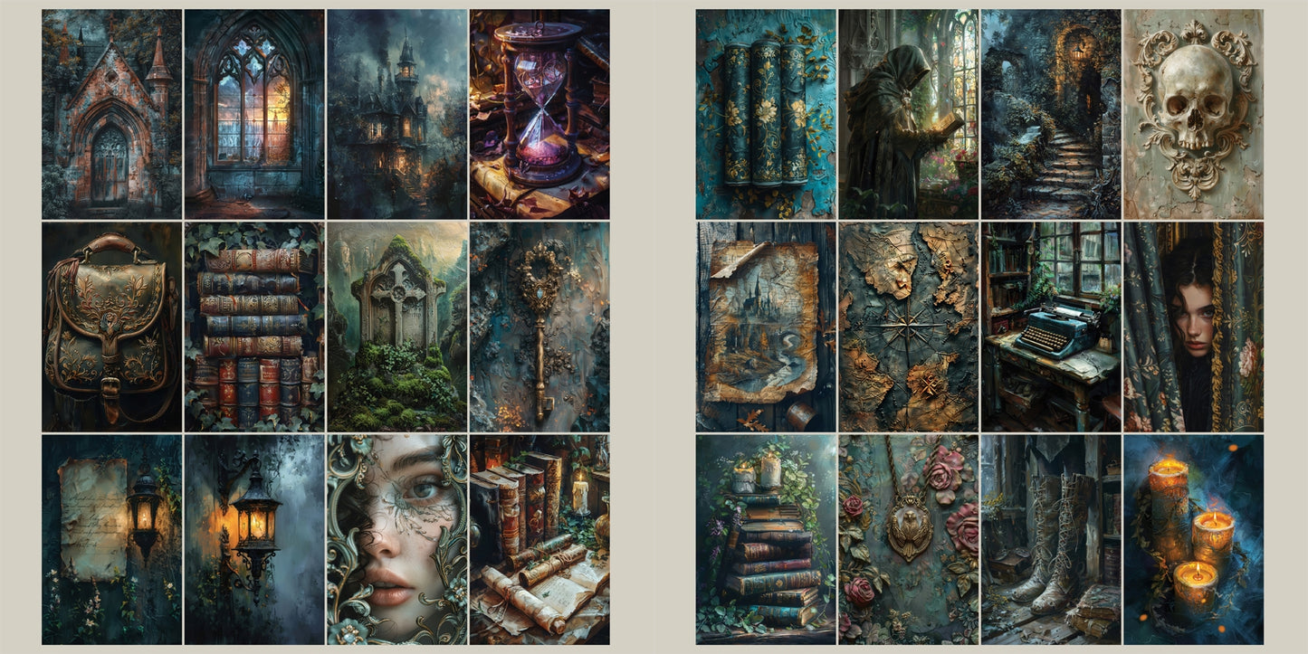 Dark Academia 2 Cards - Clip Art Sheets CAS - 25-283