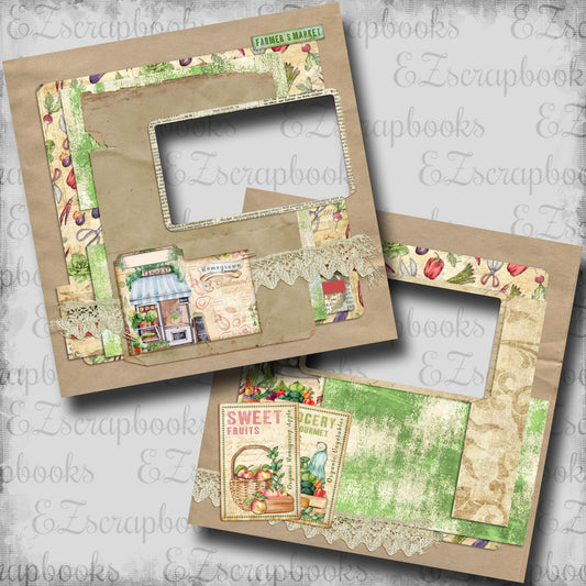 Farmers Market - EZ Digital Scrapbook Pages - INSTANT DOWNLOAD