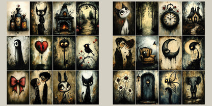 Cute & Spooky Cards - Halloween Clip Art Sheets CAS - 25-244