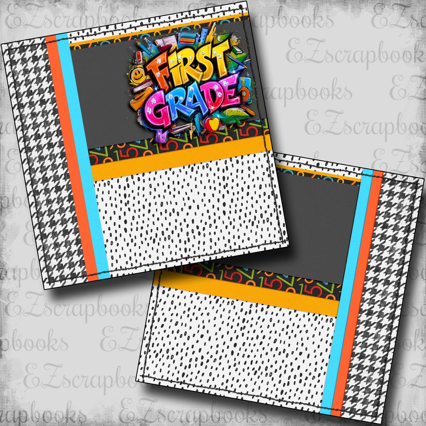First Grade Boy NPM - Scrapbook Layout - 25-711