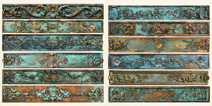 Antique Verdigris Metal Borders - 24-788