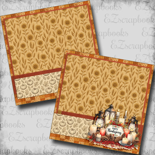 Happy Thanksgiving Lanterns NPM - Scrapbook Layout - 25-891