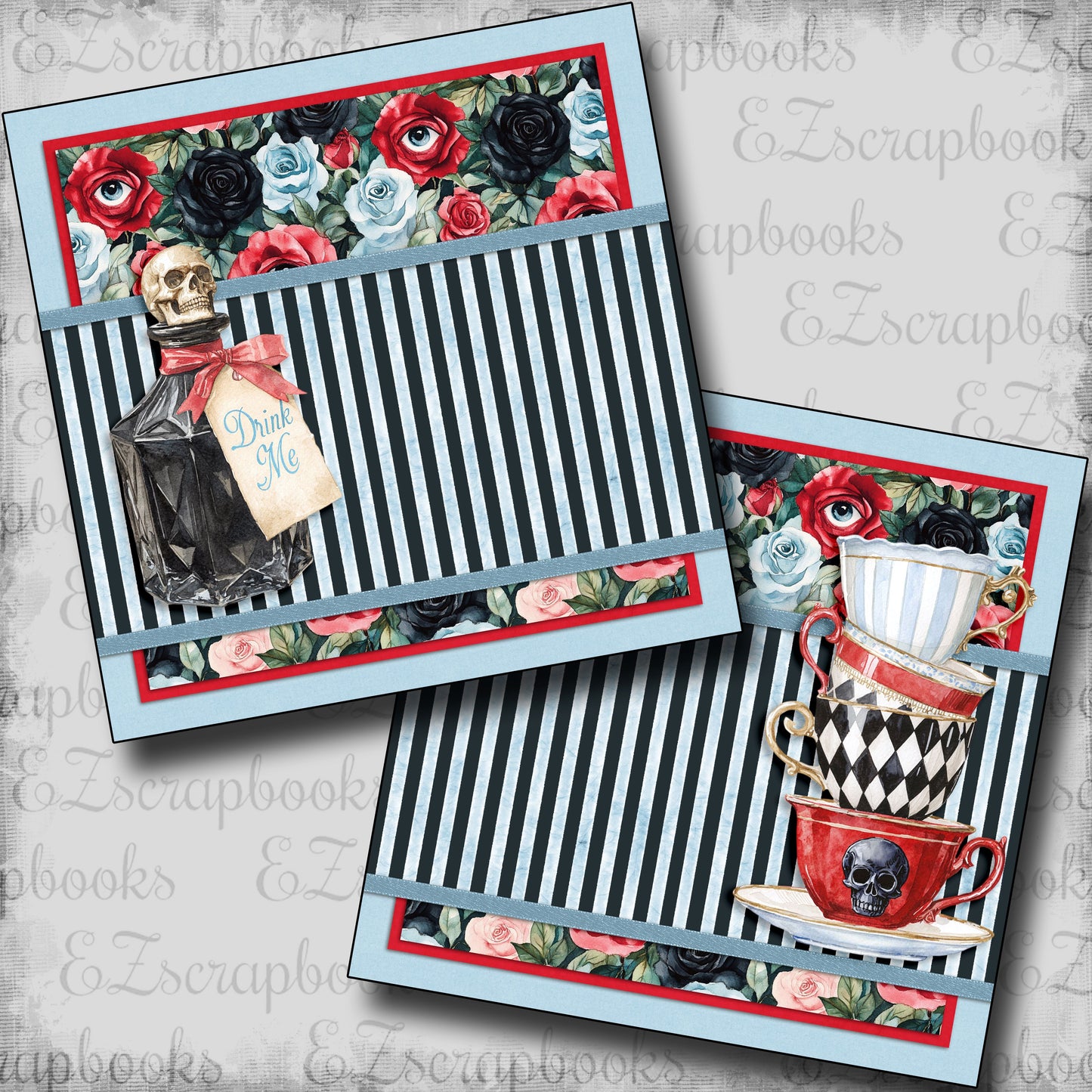Haunted Alice Drink Me NPM - Scrapbook Layout - 25-839