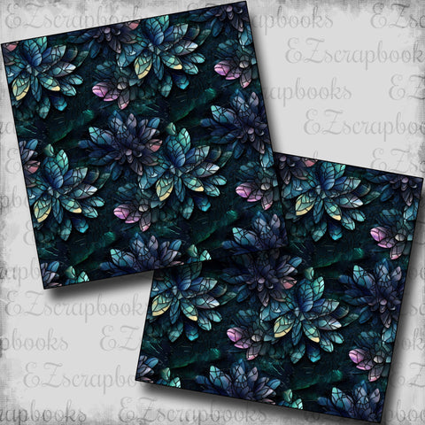 Dark Floral Mosaic Green NPM - 6885