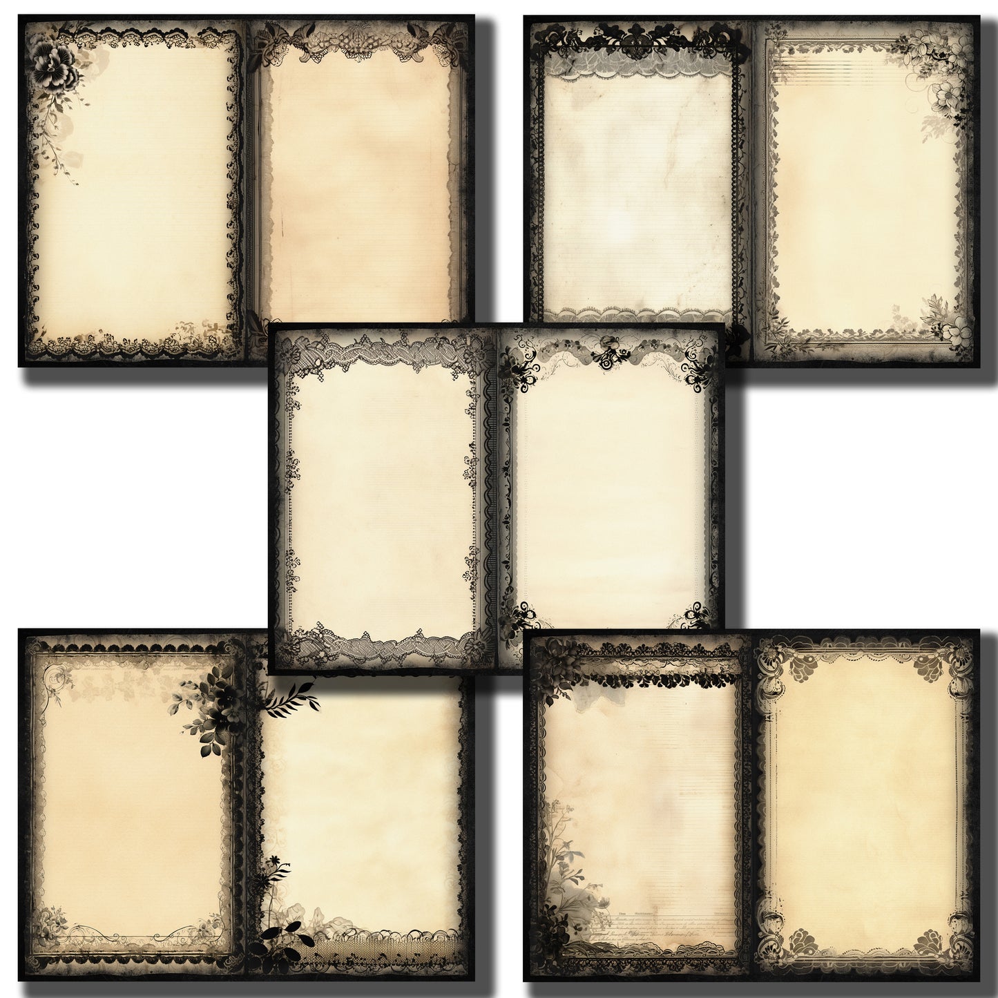 Gothic Blank Journal Pages - 23-7252