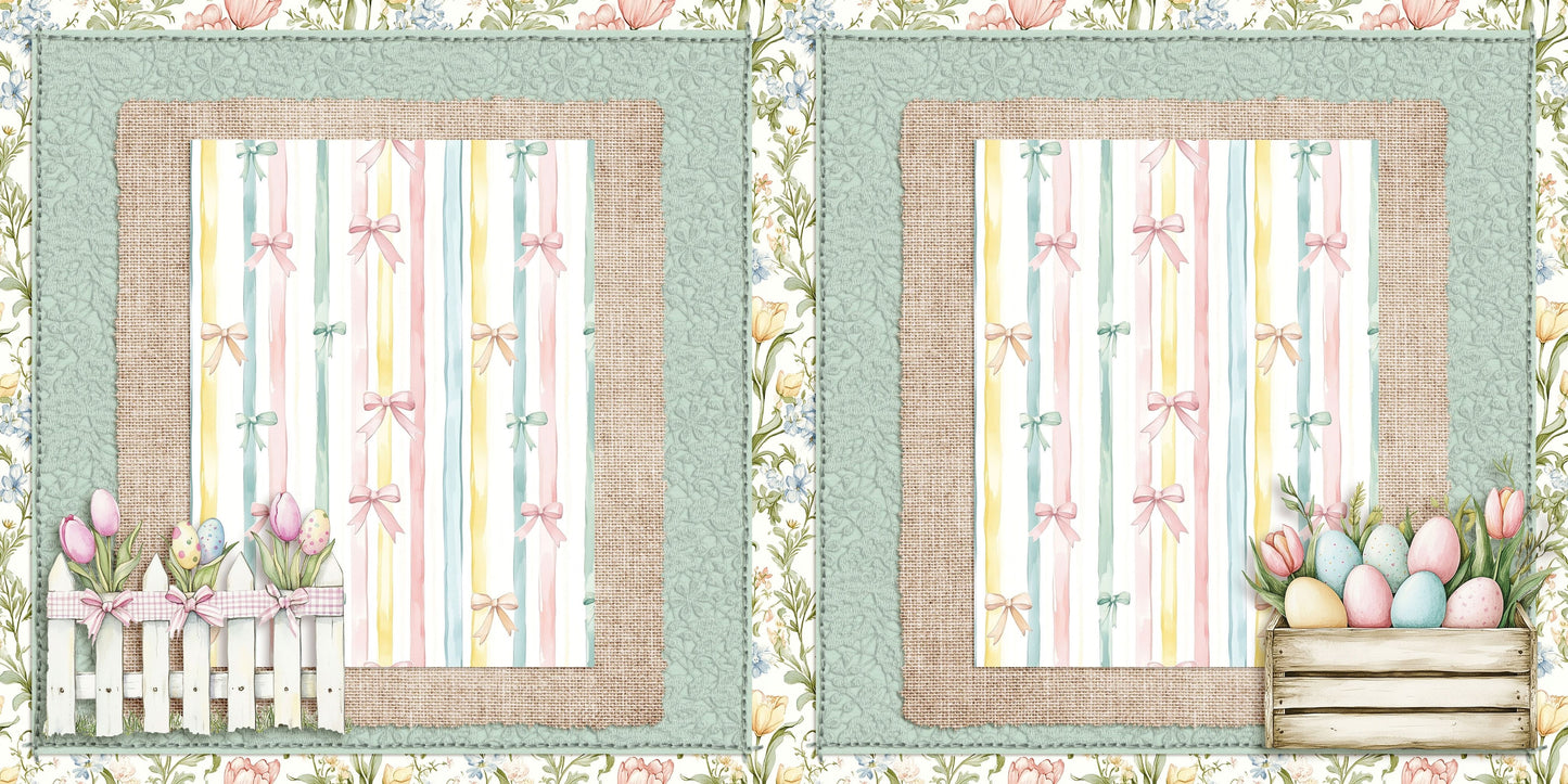 Pastel Easter NPM - Set of 5 Double Page Scrapbook Layouts - 26-1024