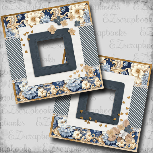 Rococo Palace Cream & Gold - EZ Digital Scrapbook Pages - INSTANT DOWNLOAD