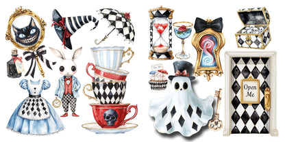 Haunted Alice - Halloween Clip Art Sheets CAS - 25-808