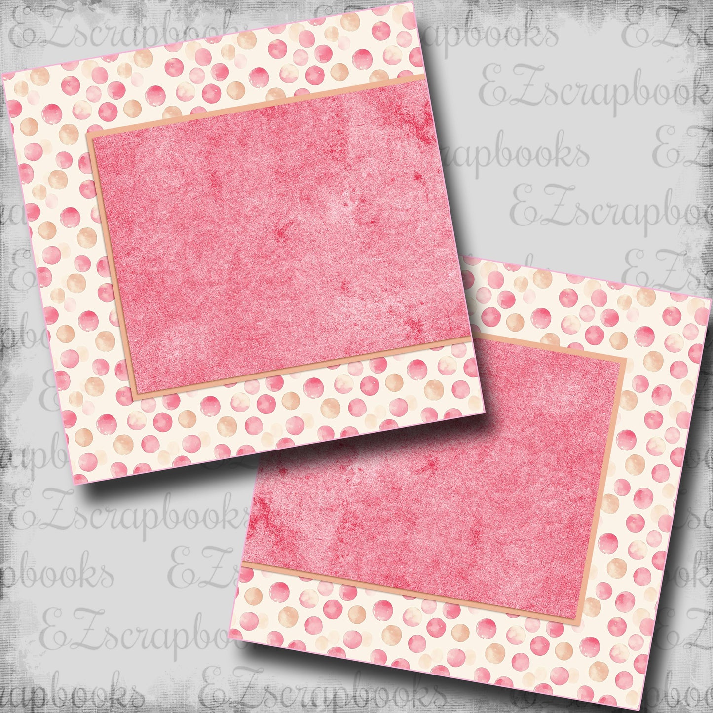 Pink Farm Dots NPM - Scrapbook Layout - 25-746
