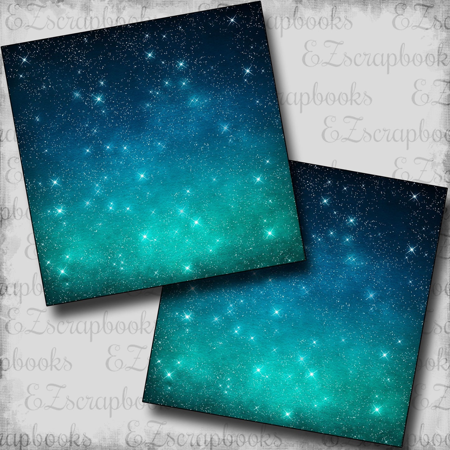 Twilight Fade Blue Green - Scrapbook Papers - 24-437