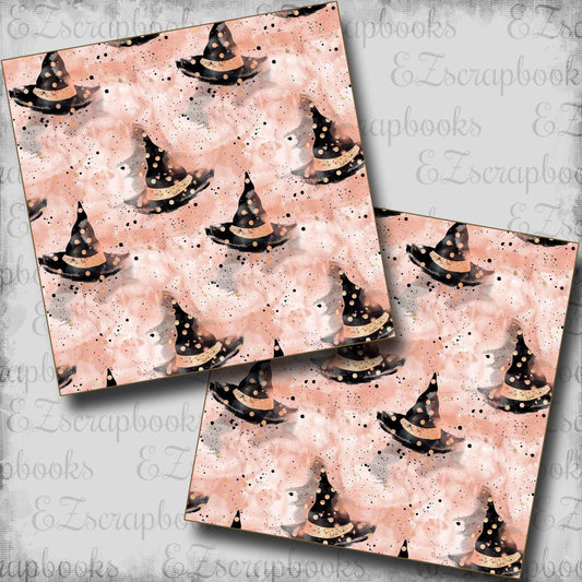 Cute Pink Halloween Hats - Scrapbook Papers - 24-779