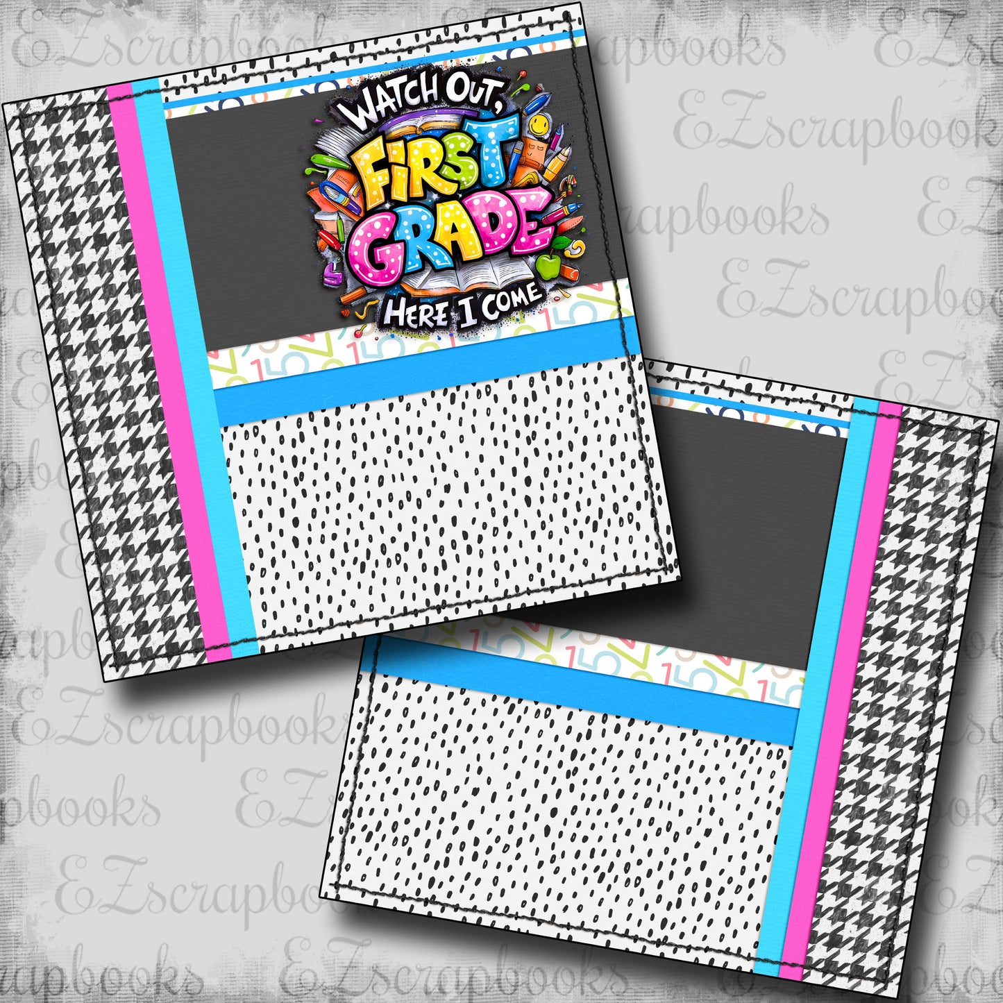First Grade Girl NPM - Scrapbook Layout - 25-689