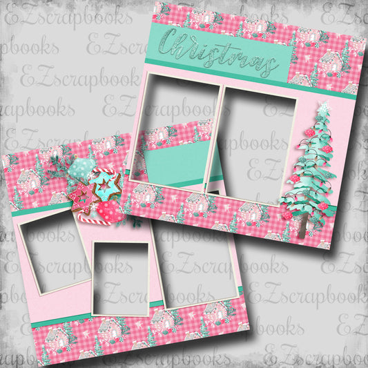 Peppermint Christmas - EZ Digital Scrapbook Pages - INSTANT DOWNLOAD