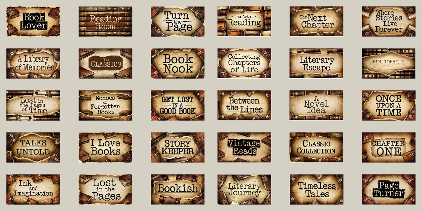 Book Lover Phrases - Clip Art Sheets CAS - 25-288