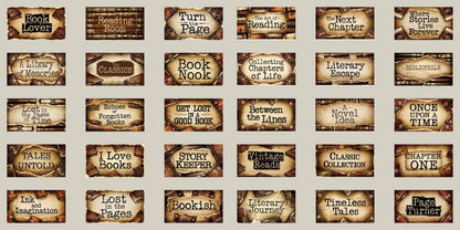 Book Lover Phrases - Clip Art Sheets CAS - 25-288