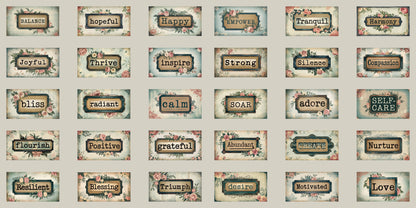 Blue Shabby Positive Phrases - Clip Art Sheets CAS - 25-287