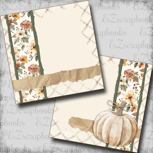 Beige Pumpkin NPM - Scrapbook Layout - 25-731