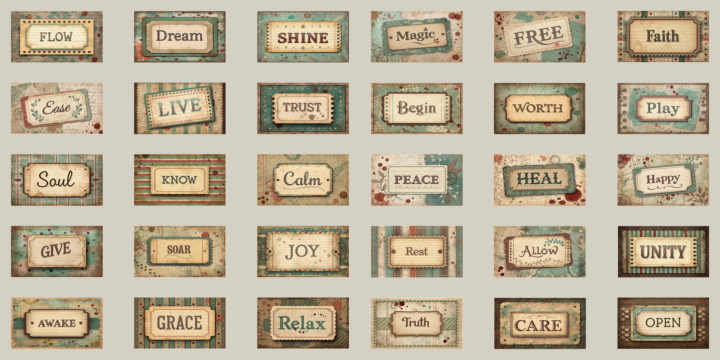 Grungy Inspirine Words Phrases - Clip Art Sheets CAS - 25-296