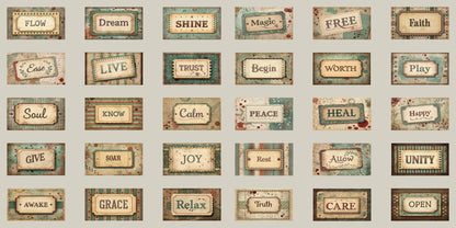 Grungy Inspirine Words Phrases - Clip Art Sheets CAS - 25-296