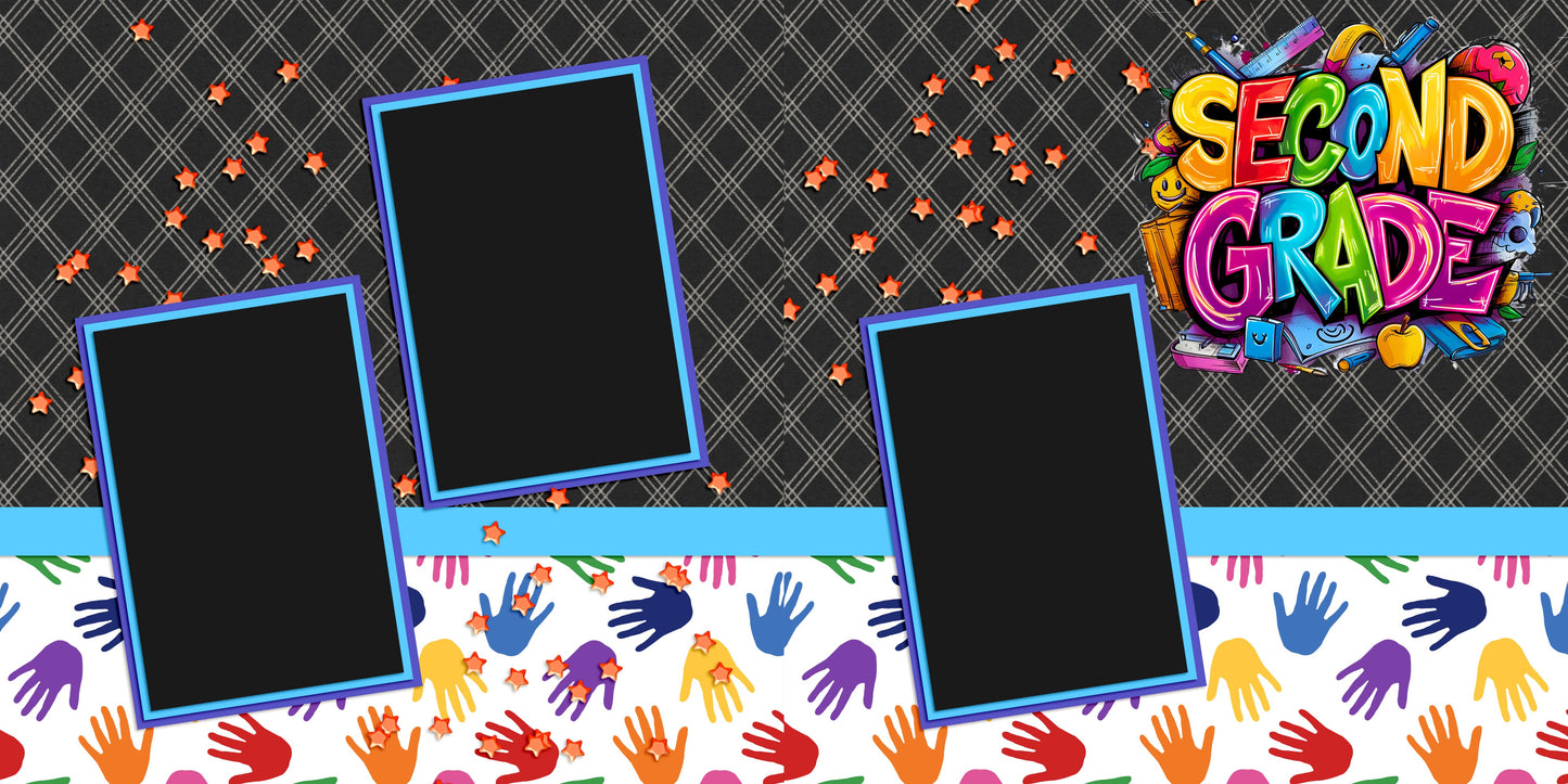 Second Grade Boy - Scrapbook Layout - 25-712