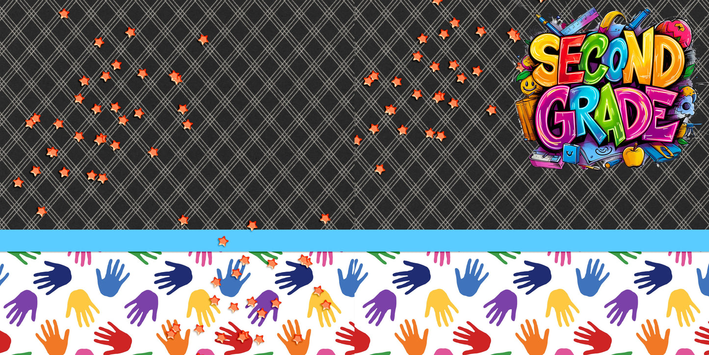 Second Grade Boy NPM - Scrapbook Layout - 25-713