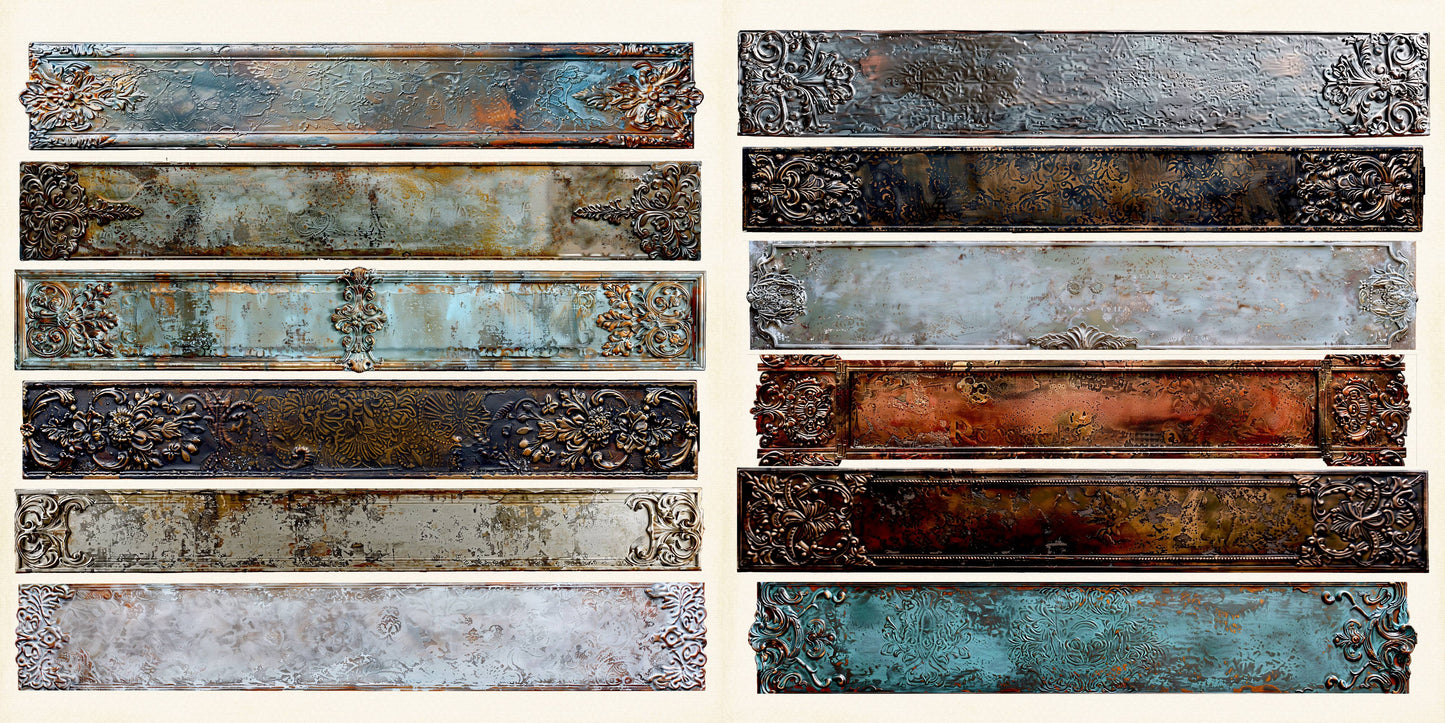 Antique Aged Metal Borders - 24-792