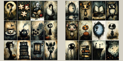 Cute & Spooky 3 Cards - Halloween Clip Art Sheets CAS - 25-280